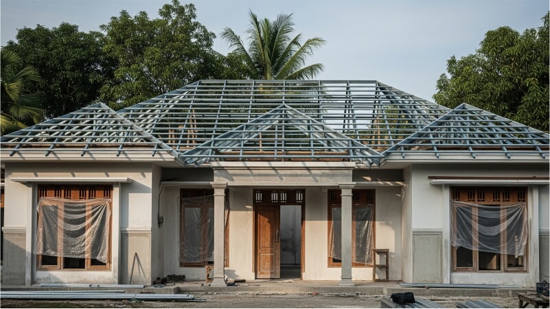 Proses Bongkar & Ganti Baja Ringan